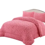 Plumon de Invierno Tenfei Texturizado 180X230Cm Rosa - Angeles del Hogar Chile