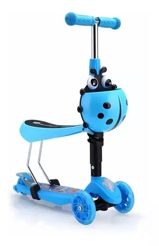 Scooter Monopatin 3 en 1 Ajustable Azul - Angeles del Hogar Chile
