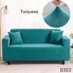 Cubre Sillon/Sofa 1 cuerpo Elastico adaptable turquesa - Angeles del Hogar Chile