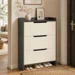 Zapatero Organizador Estante Armario 115Alto x 100 x 17cm Blanco gris - Imagen 4