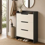 Zapatero Organizador Estante Armario 115Alto x 100 x 17cm Blanco gris - Imagen 6