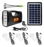 Kit Linterna + Panel Solar + Power Bank + Ampolletas - Angeles del Hogar Chile