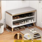 Zapatero Organizador Banca Probador 60x30x49cm Color blanco - Angeles del Hogar Chile