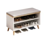 Zapatero Organizador Banca Probador 60x30x49cm Color blanco - Angeles del Hogar Chile