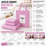 Juego De Sabanas Mp 800 Hilos 2 Plazas (copia) - Imagen 3