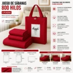 Juego De Sabanas Mp 800 Hilos 2 Plazas (copia) - Imagen 4