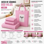 Juego De Sábanas Mp Tamaño King 800 Hilos (copia) - Imagen 3