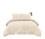 Cobertor de Invierno Trenzado Meipulis 2 Plazas Color Beige - Angeles del Hogar Chile