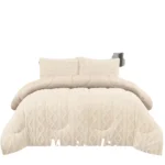 Cobertor de Invierno Trenzado Meipulis 2 Plazas Color Beige - Angeles del Hogar Chile
