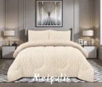 Cobertor de Invierno Trenzado Meipulis 2 Plazas Color Beige - Angeles del Hogar Chile