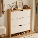 Zapatero Organizador Estante Armario 115Alto x 100 x 17cm Blanco beige - Imagen 4