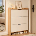 Zapatero Organizador Estante Armario 115Alto x 100 x 17cm Blanco beige - Imagen 5