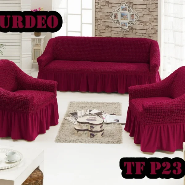 Cubresillones Para Sofa Turcos 3+1+1 burdeo - Angeles del Hogar Chile