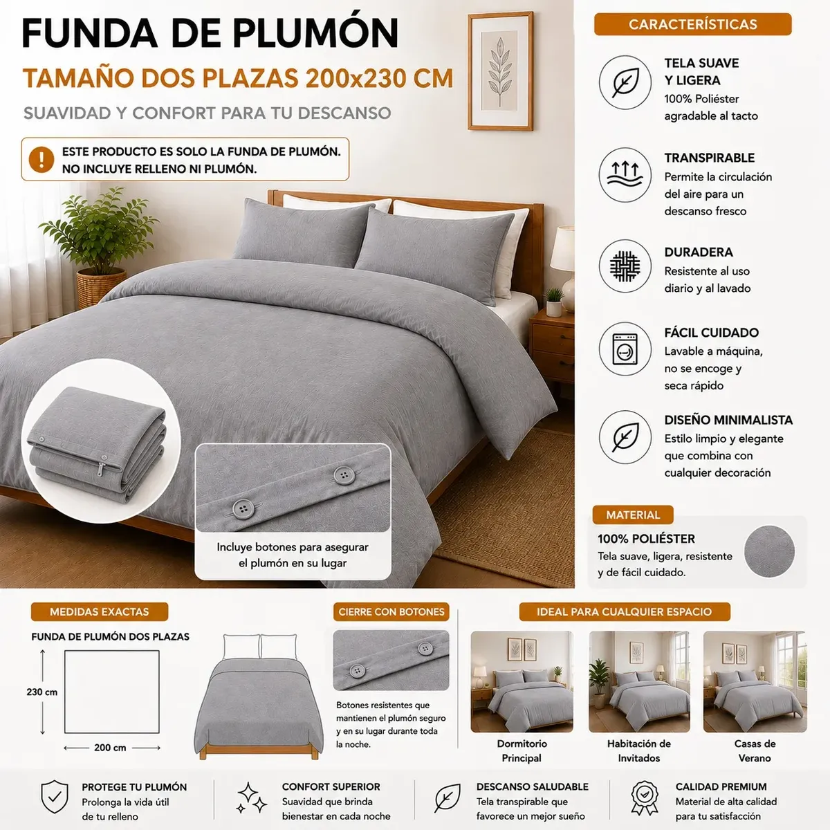 D_NQ_NP_2X_928164-MLC115406131372_082026-F-funda-de-plumon-soft-touch-tamano-2-plazas-210x240cm Funda De Plumón Soft Touch Tamaño King 200x230 cm - Imagen 1