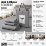 Juego De Sabanas Mp 800 Hilos 2 Plazas
