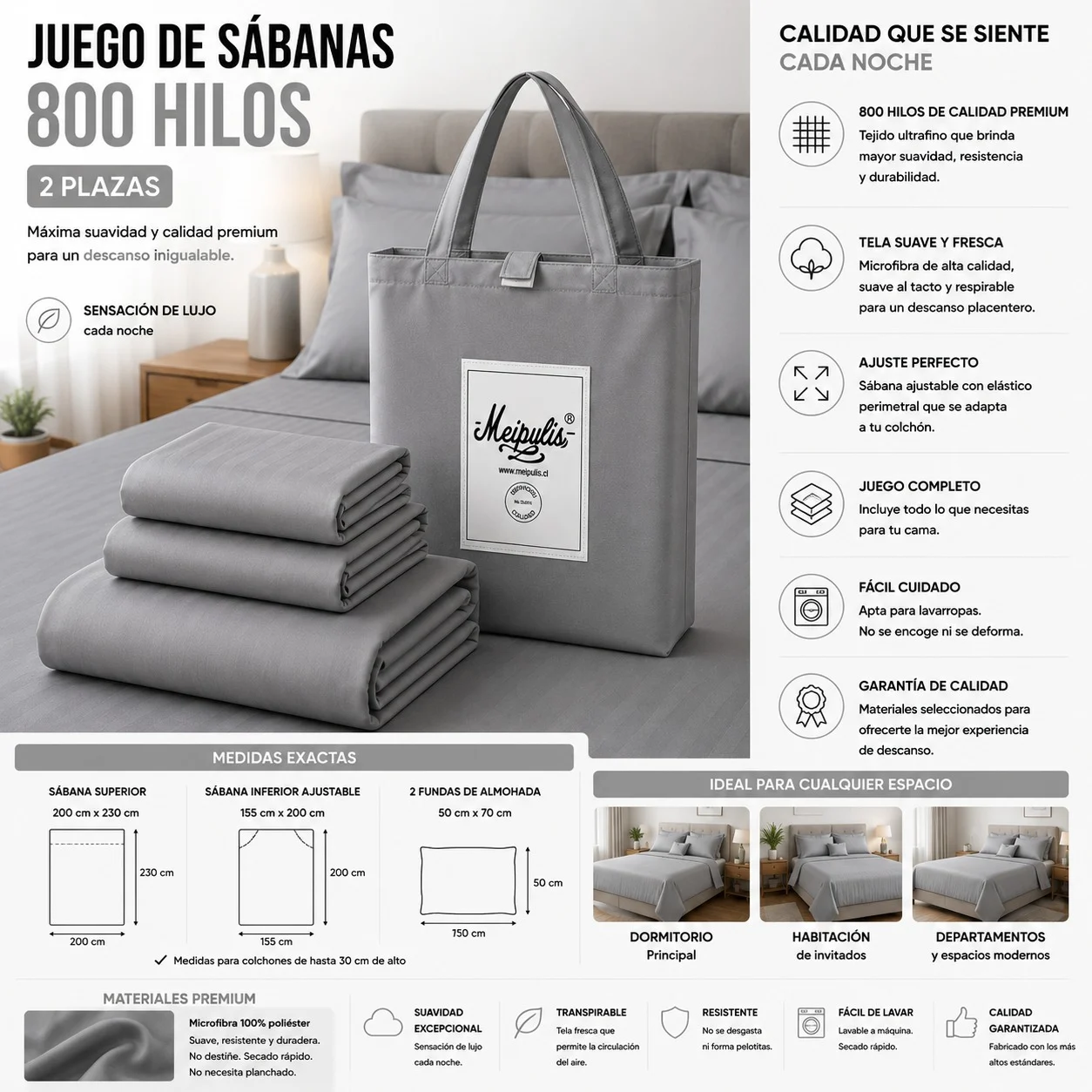 WhatsApp Image 2026-07-21 at 17.15.22 (4) Juego De Sabanas Mp 800 Hilos 2 Plazas - Imagen 1