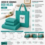 Juego De Sábanas Mp Tamaño King 800 Hilos