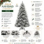 Arbol de Pino Realista Nevado 150Cm Sds55