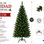 Arbol de Navidad Artificial de Pino Frondoso 180Cm Sds35