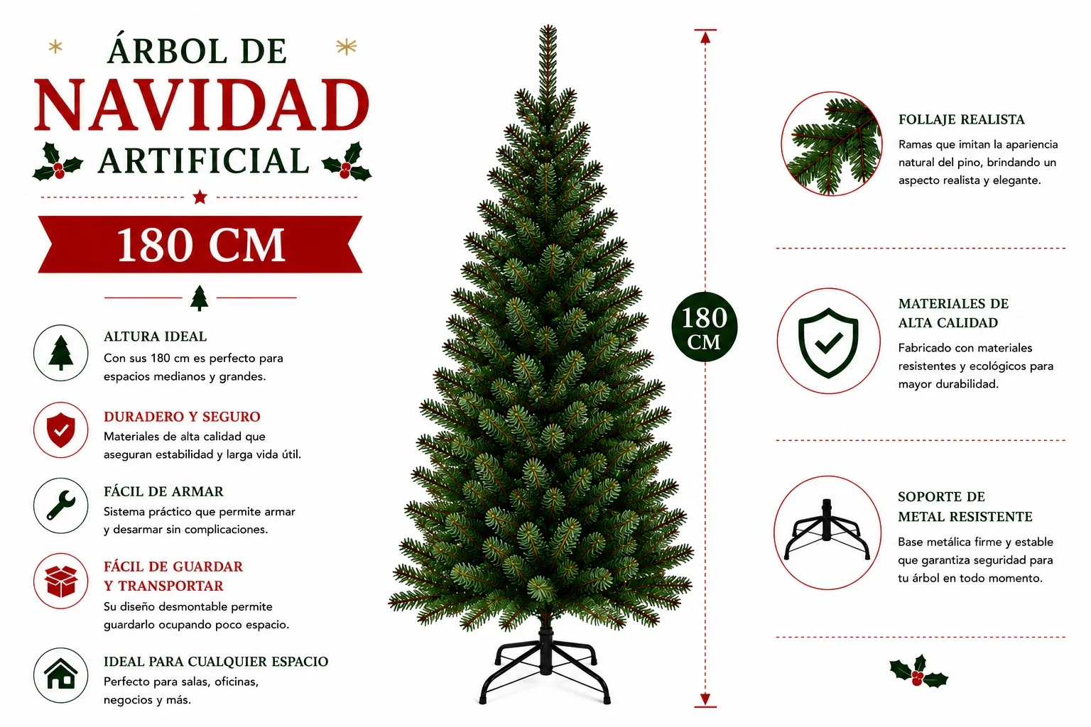 WhatsApp Image 2026-08-13 at 13.27.22 Arbol de Navidad Artificial de Pino Frondoso 180Cm Sds35 - Imagen 1