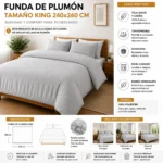 Funda De Plumón Soft Touch Tamaño King 240x260 cm - Imagen 3