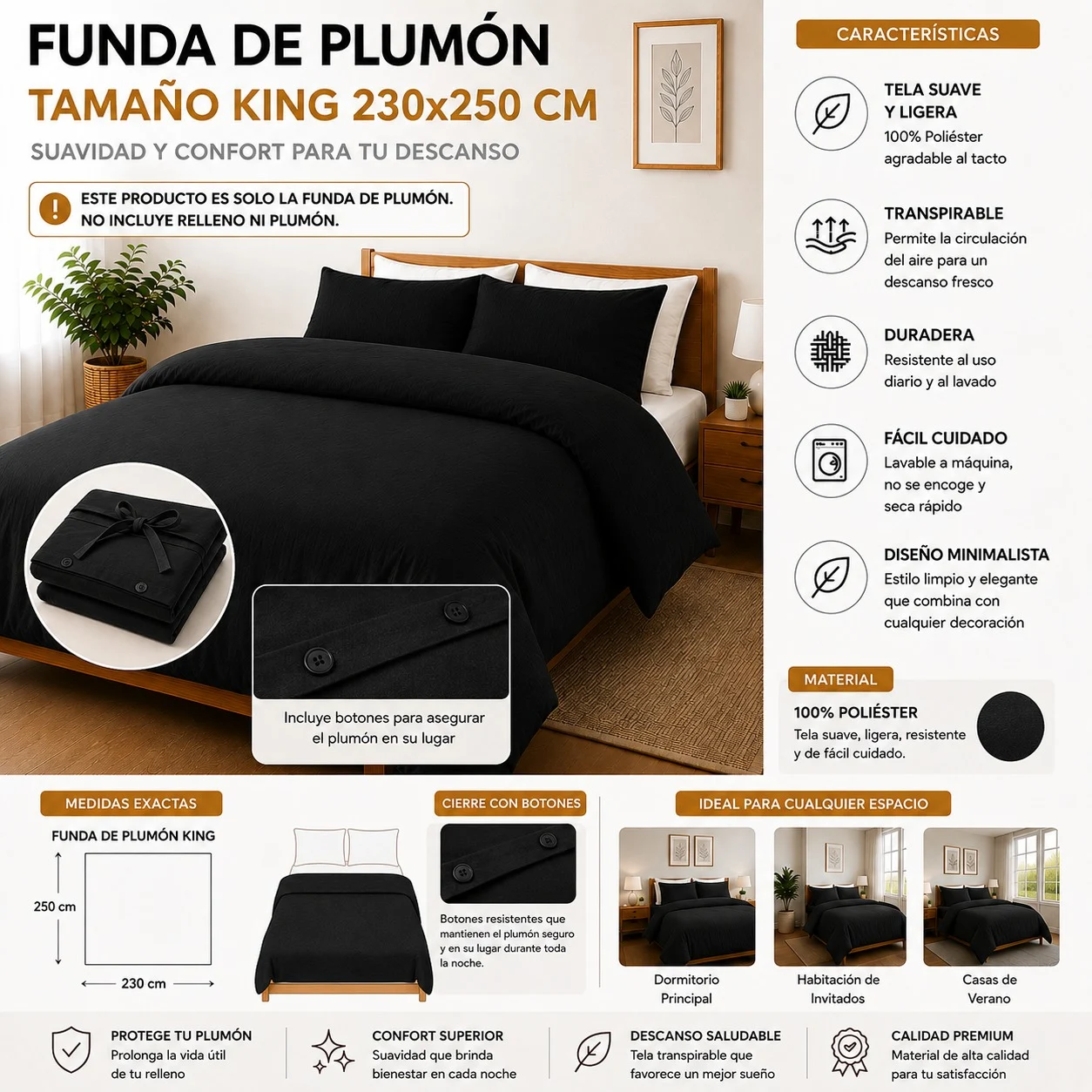 WhatsApp Image 2026-08-27 at 14.11.34 Funda De Plumón Soft Touch Tamaño King 230x250 cm (copia) - Imagen 1