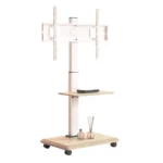 Soporte para Tv Movible Rodante de 32 a 70 Blanco - Imagen 3