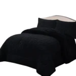 Plumon de Invierno Tenfei Texturizado 180X230Cm Negro - Angeles del Hogar Chile