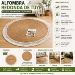Alfombra Redonda de Yute 120 cm Modelo Clásica (copia) - Imagen 3