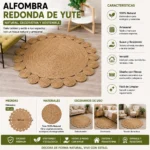 Alfombra Redonda de Yute 120 cm Modelo Clásica (copia)