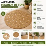 Alfombra Redonda de Yute 120 cm Modelo Clásica - Imagen 2