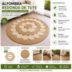 Alfombra Redonda de Yute 120 cm Modelo Clásica (copia)
