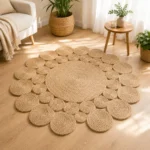Alfombra Redonda de Yute 120 cm Modelo Clásica - Imagen 3