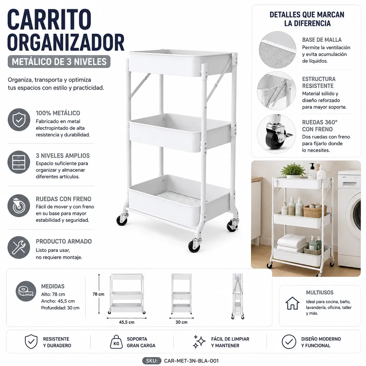 w=1200,h=1200,fit=pad – 2026-08-25T100930.406 Carrito Organizador Metalico Plegable 3 Niveles - Imagen 1