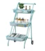 Organizador Metálico Plegable Con Ruedas 3 Niveles Color Celeste - Angeles del Hogar Chile
