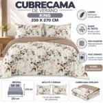 Cubrecama De Verano Tamaño King Con Diseño