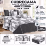 Cubrecama De Verano Tamaño King Con Diseño