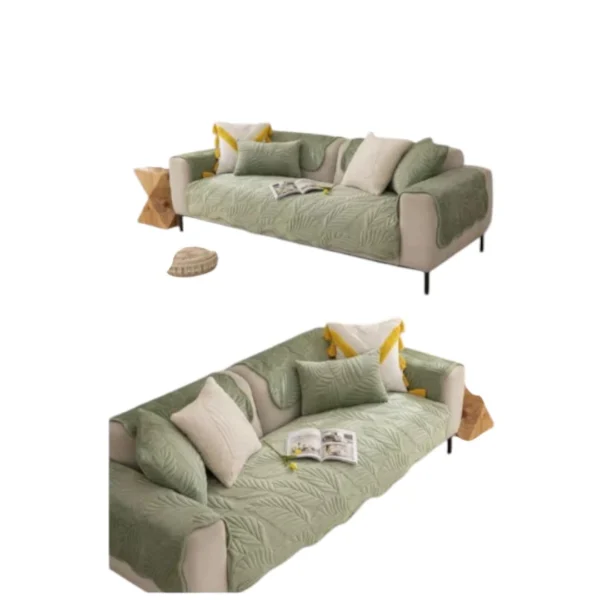 Fundas Mat Sofa 3 Cuerpos 5 Piezas Facil Colocacion Color Verde - Angeles del Hogar Chile