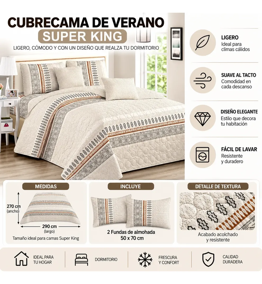 D_NQ_NP_2X_613137-MLC118112827317_092026-F-cubrecamas-verano-super-king Cubrecama De Verano Tamaño Super King Con Diseño (copia) - Imagen 1