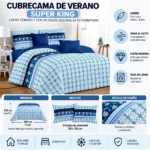 Cubrecama De Verano Tamaño Super King Con Diseño (copia)