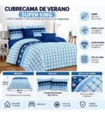 Cubrecama De Verano Tamaño Super King Con Diseño - Imagen 2