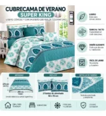 Cubrecama De Verano Tamaño Super King Con Diseño (copia) - Imagen 3