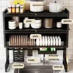 Escurridor Secador Loza Platos 3 Niveles Organizador 85cm - Imagen 3