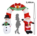 Arco inflable de Papa Noel y Muneco de Nieve 240 cm - Angeles del Hogar Chile