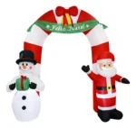 Arco inflable de Papa Noel y Muneco de Nieve 240 cm - Angeles del Hogar Chile