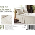 Set De Sabanas 2 Plazas Beige 200 Hilos + 2 Funda De Almohada - Angeles del Hogar Chile