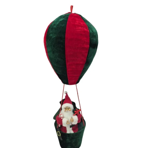 Globo Aerostatico Papa noel 80cm Rojo y Verde - Angeles del Hogar Chile