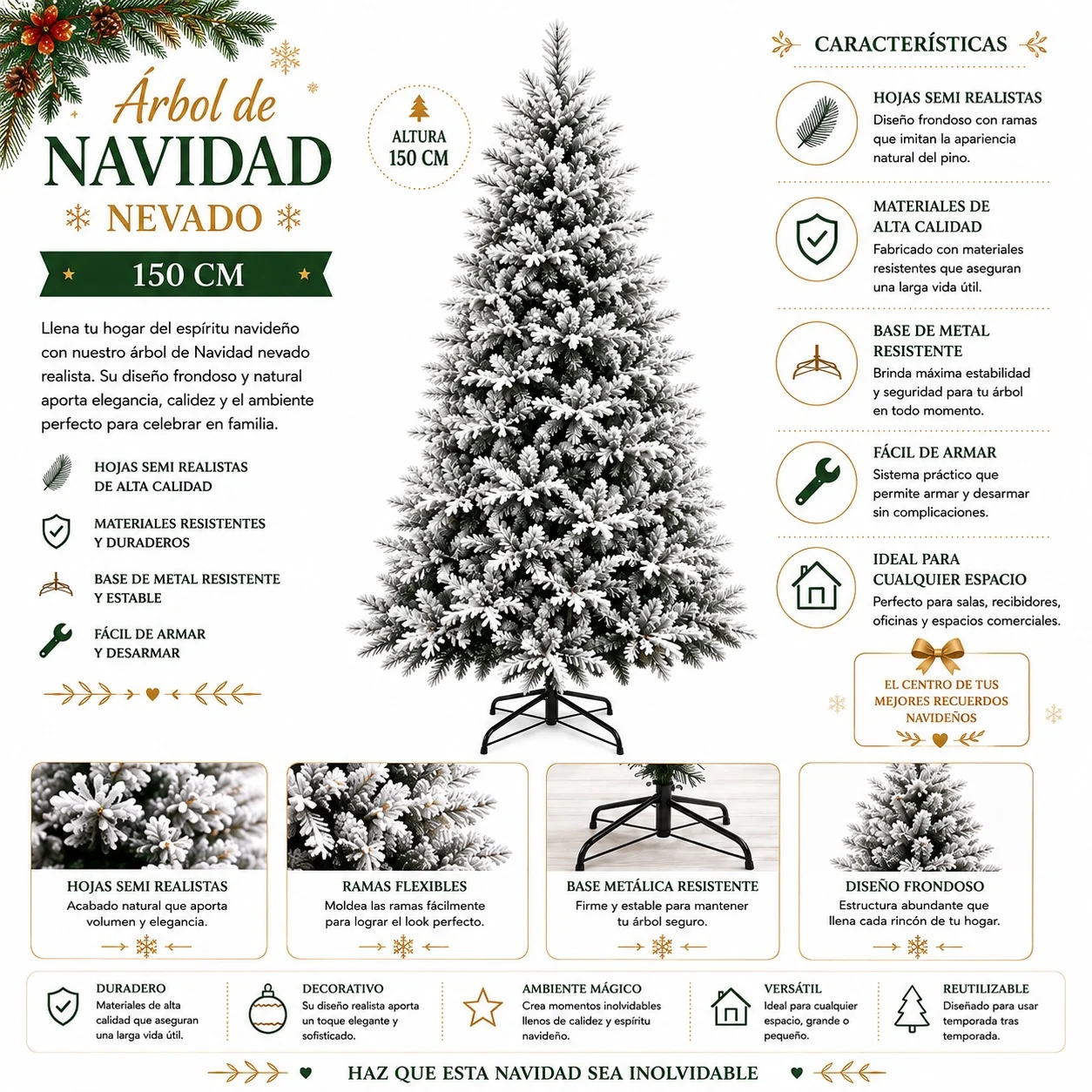 WhatsApp Image 2026-08-13 at 13.24.25 Arbol de Pino Realista Nevado 150Cm Sds55 - Imagen 1
