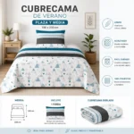 cubrecama de Verano plaza y media 180x230 (copia)