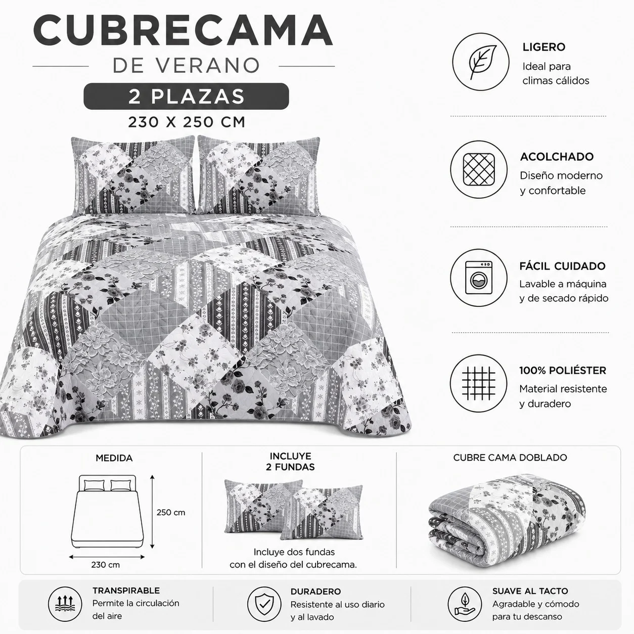 WhatsApp Image 2026-09-04 at 11.16.13 (2) cubrecama de Verano 2 plazas 230x250 - Imagen 1